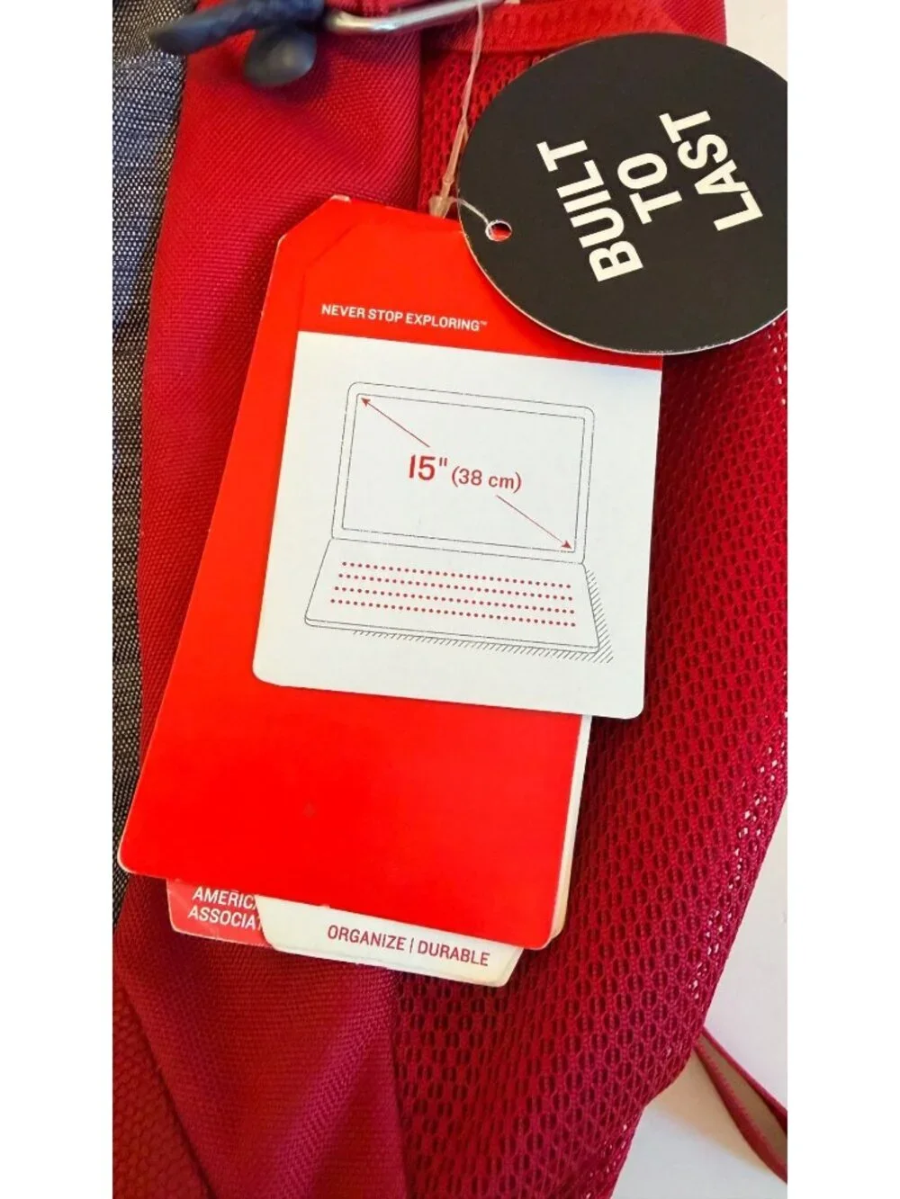 NWT The North Face Jester Backpack Red/Gray FlexVent Laptop Compatible